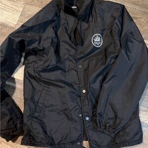 Vans Men's Black Raincoat with Logo